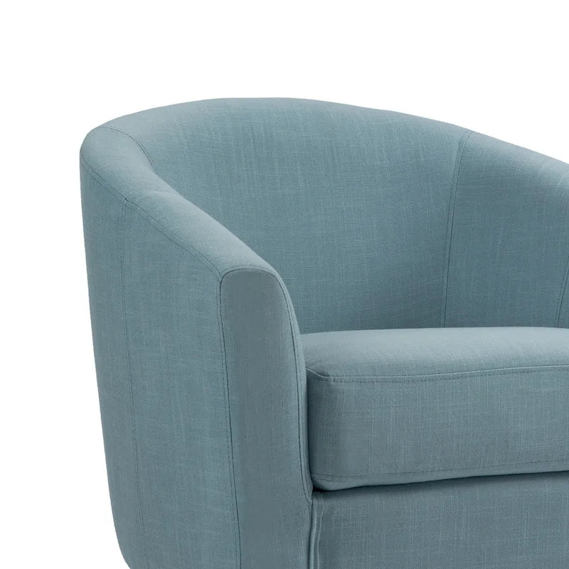 Lot de 2 fauteuils club modernes en lin style tonneau